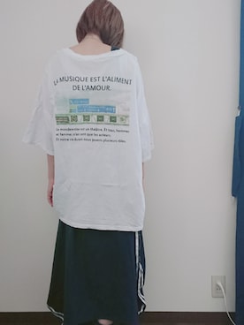 「AS as know as（エーエス アズノウアズ）のアイテム（Tシャツ/カットソー）」を使った、aiuta.thuさん（レディース・157cm）の夏コーディネート