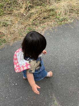 「Moujonjon（ムージョンジョン）のアイテム（ワンピース/ドレス）」を使った、oriさん（キッズ・80cm）の夏コーディネート