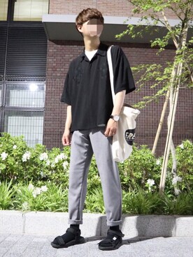 「PARADOX（パラドックス）のアイテム（トップス）」を使った、ka2kiさん（メンズ・168cm）の春コーディネート