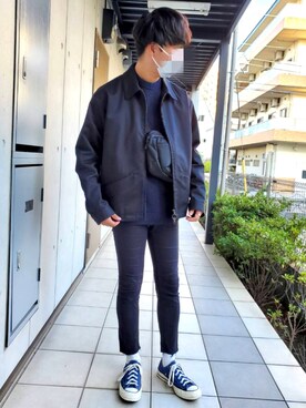 「GU（ジーユー）の（GU）スキニーフィットジーンズ（MEN ⁄ ジーンズ）」を使った、ka2kiさん（メンズ・168cm）の秋コーディネート