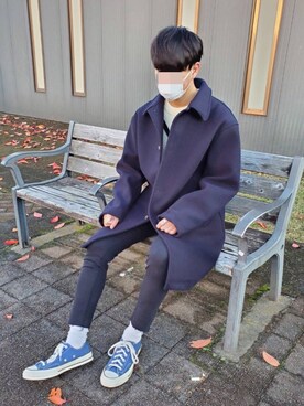 「CIAOPANIC TYPY（チャオパニックティピー）のアイテム（ステンカラーコート）」を使った、ka2kiさん（メンズ・168cm）の秋コーディネート