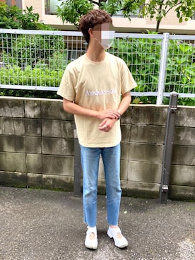 ka2kiさんの「Andersson Bell SIGNATURE EMBROIDERY Tシャツ」を使ったコーディネート