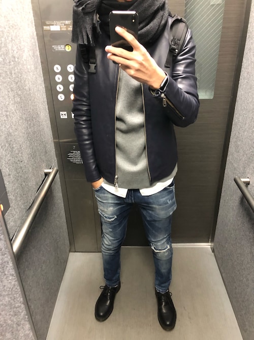 Re United Tokyoのライダースジャケットを使ったコーディネート Wear