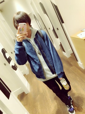 「GAP（ギャップ）のアイテム（ブルゾン）」を使った、Sさん（メンズ・172cm）の春コーディネート