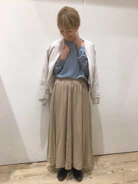studio CLIP mozo店さんの「【days】 フレアマキシスカート」を使ったコーディネート