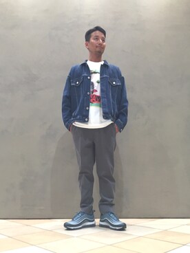 「BEAUTY&YOUTH UNITED ARROWS（ビューティーアンドユースユナイテッドアローズ）のアイテム（デニムジャケット、ブルー系）」を使った、Shougo Nakamuraさん（メンズ・167cm）の秋コーディネート