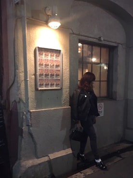 「stradivarius（ストラディバリウス）のアイテム（ライダースジャケット）」を使った、hiro.さん（レディース・162cm）の春コーディネート