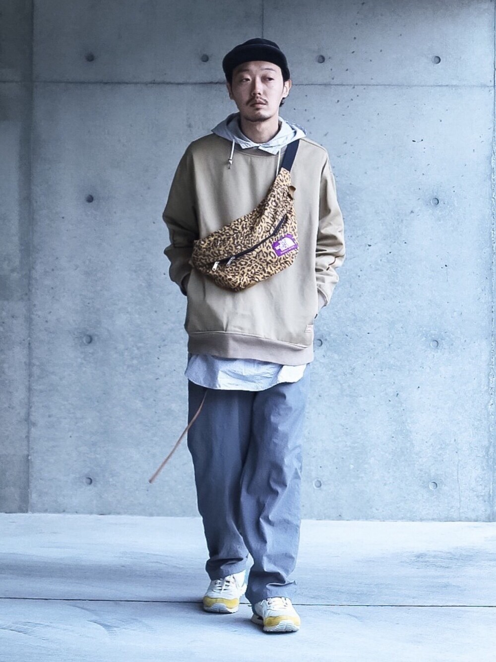 「シンプル、ゆるコーデ、FACETASM、name.、asics、digawel」｜「onitsukatiger × DIGAWELのアイテム（スニーカー、その他）」を使った、takuyaishiharaさん（メンズ・178cm）の冬コーディネートの1枚目の写真