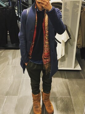 「Adam et Rope A・E・R（アダムエロペ）のアイテム（ジャケット/アウター）」を使った、Nobu   さん（メンズ・173cm）の冬コーディネート