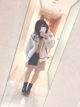 「one way（ワンウェイ）のアイテム（その他アウター）」を使った、naさん（レディース・152cm）の冬コーディネート