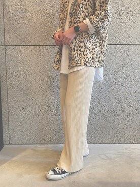 「SpRay（スプレイ）のアイテム（パンツ、ベージュ系）」を使った、m.さん（レディース・162cm）の春コーディネート