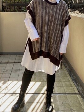 シャツワンピースを使った ドクターマーチン8ホール の人気ファッションコーディネート Wear