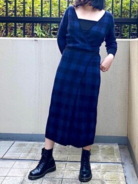 ワンピース ドレスを使った ドクターマーチン8ホール の人気ファッションコーディネート Wear