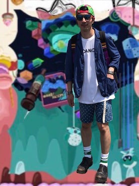 「HOPE（ホープ）のアイテム」を使った、4・ラーさん（メンズ・167cm）の夏コーディネート