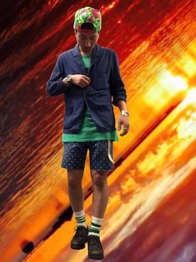 「HOPE（ホープ）のアイテム」を使った、4・ラーさん（メンズ・167cm）の夏コーディネート