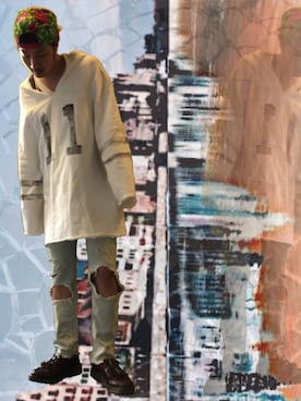 「WVM（ダブルヴイエム）のアイテム（デニムパンツ）」を使った、4・ラーさん（メンズ・167cm）の夏コーディネート