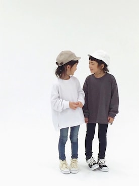 「アイテム（スウェット）」を使った、kannn さん（キッズ・110cm）の秋コーディネート