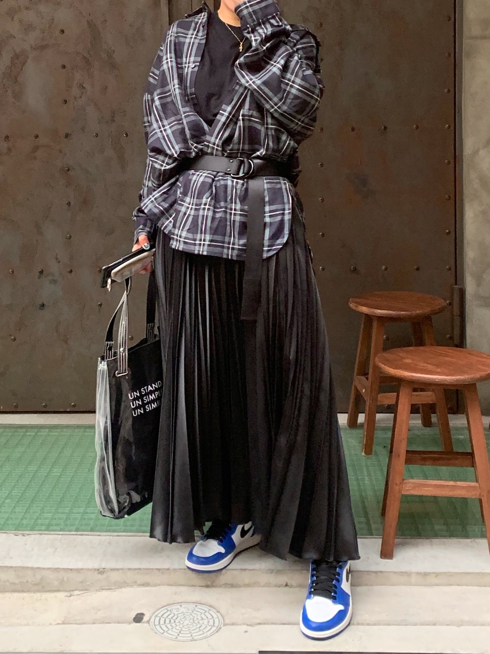 UN3D.（アンスリード）の「ORIGAMI PLEATS SK GS / オリガミプリーツ