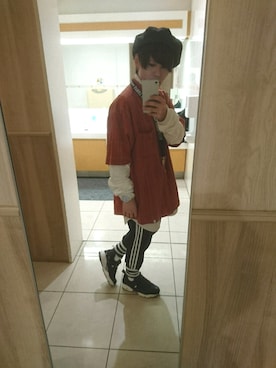 「SEVENDAYS=SUNDAY（セブンデイズサンデイ）のアイテム（ハンチング/ベレー帽）」を使った、たろ🐶さん（メンズ・163cm）の冬コーディネート