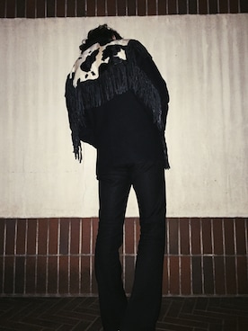 「フリンジ」｜「アイテム（ジャケット/アウター）」を使った、mitoさん（メンズ・177cm）の冬コーディネート