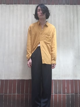 「VINTAGE（ヴィンテージ）のアイテム（スラックス）」を使った、mitoさん（メンズ・177cm）の春コーディネート