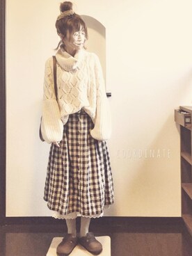 「バルーンスリーブ」｜sHimA*kOさん（レディース・153cm）の冬コーディネート