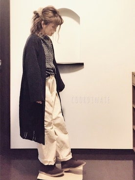 「ゆるカジ」｜「アイテム（その他）」を使った、sHimA*kOさん（レディース・153cm）の冬コーディネート
