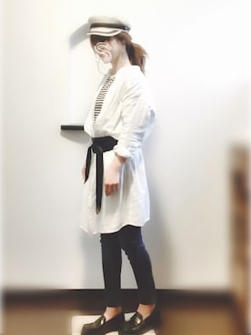 「AVAN LILY（アヴァンリリィ）のアイテム（帽子）」を使った、sHimA*kOさん（レディース・153cm）の春コーディネート