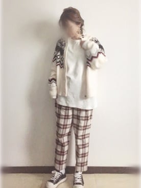 「Burner（バーナー）のアイテム（ブルゾン）」を使った、sHimA*kOさん（レディース・153cm）の冬コーディネート
