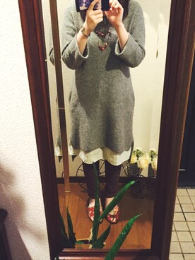 「Alphabets alphabet（アルファベッツアルファベット）のアイテム（ワンピース/ドレス）」を使った、ayakaさん（レディース・161cm）の春コーディネート