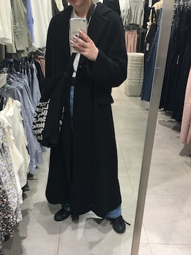 「Max Mara（マックスマーラ）のアイテム（チェスターコート）」を使った、azusaさん（レディース・164cm）の冬コーディネート