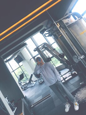 「NIKE（ナイキ）のアイテム（その他シューズ、ホワイト系）」を使った、GAN_yyyyさん（メンズ・175cm）の秋コーディネート