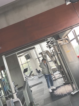 「NIKE（ナイキ）のアイテム（スニーカー、ホワイト系）」を使った、GAN_yyyyさん（メンズ・175cm）の冬コーディネート