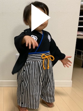 「こどもの日」｜「アイテム（浴衣）」を使った、ponkaさん（キッズ・70cm）の春コーディネート