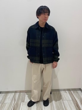 「PENDLETON（ペンドルトン）のアイテム（その他アウター）」を使った、IORIさん（メンズ・172cm）の秋コーディネート