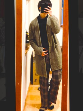「ラッドミュージシャン」｜「アイテム（スラックス）」を使った、koshiiiiiさん（メンズ・171cm）の冬コーディネート