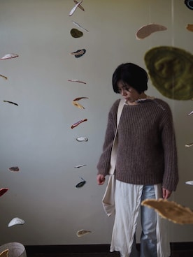 「Jonnlynx（ジョンリンクス）のアイテム（ワンピース/ドレス）」を使った、ツバメさん（レディース・154cm）の冬コーディネート