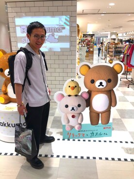 「BEAMS（ビームス）のアイテム（スラックス）」を使った、SHO-1さん（メンズ・165cm）の春コーディネート