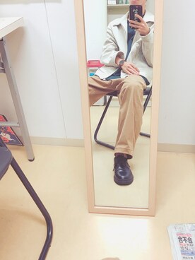 「LIDNM（リドム）のLIDnM/リドム/リングジップコーデュロイアウター(L18SS-101)（ブルゾン、ベージュ系）」を使った、よんたさん（メンズ・168cm）の秋コーディネート