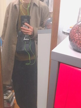 「GU（ジーユー）のアイテム（ステンカラーコート、その他）」を使った、よんたさん（メンズ・168cm）の冬コーディネート