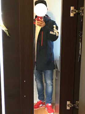 「Simplicite（サンプリシテ）のアイテム（トップス）」を使った、M☆NKICHIさん（メンズ・172cm）の春コーディネート