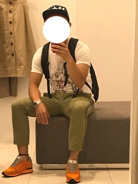 「アトランティックスターズ」｜「アイテム（チノパンツ）」を使った、M☆NKICHIさん（メンズ・172cm）の秋コーディネート