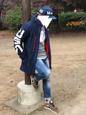 「アトランティックスターズ」｜「アイテム（その他アウター）」を使った、M☆NKICHIさん（メンズ・172cm）の秋コーディネート