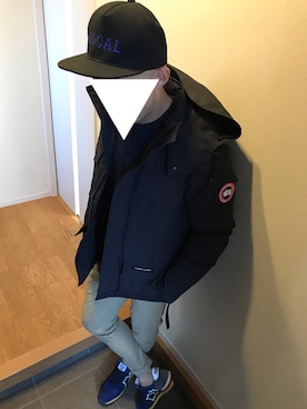 「アトランティックスターズ」｜「アイテム（チノパンツ）」を使った、M☆NKICHIさん（メンズ・172cm）の冬コーディネート