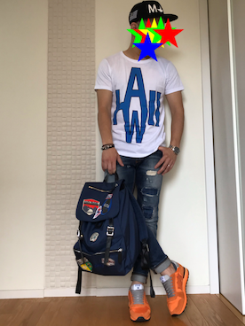 「INVICTA（インヴィクタ）のアイテム」を使った、M☆NKICHIさん（メンズ・172cm）の夏コーディネート