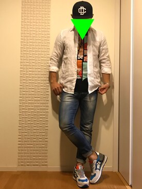 「アトランティックスターズ」｜「アイテム（帽子）」を使った、M☆NKICHIさん（メンズ・172cm）の秋コーディネート