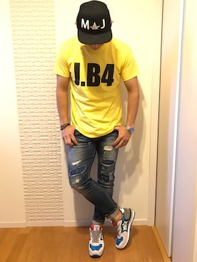 「アトランティックスターズ」｜「アイテム（Tシャツ/カットソー）」を使った、M☆NKICHIさん（メンズ・172cm）の夏コーディネート
