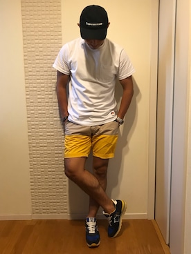 「Simplicite（サンプリシテ）のアイテム」を使った、M☆NKICHIさん（メンズ・172cm）の夏コーディネート