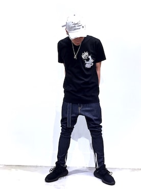 「ROYAL FLASH（ロイヤルフラッシュ）のアイテム（キャップ）」を使った、Takuto Itouさん（メンズ・170cm）の春コーディネート