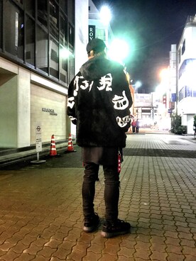 「ラビットファー」｜「アイテム（ジャケット/アウター）」を使った、Takuto Itouさん（メンズ・170cm）の秋コーディネート